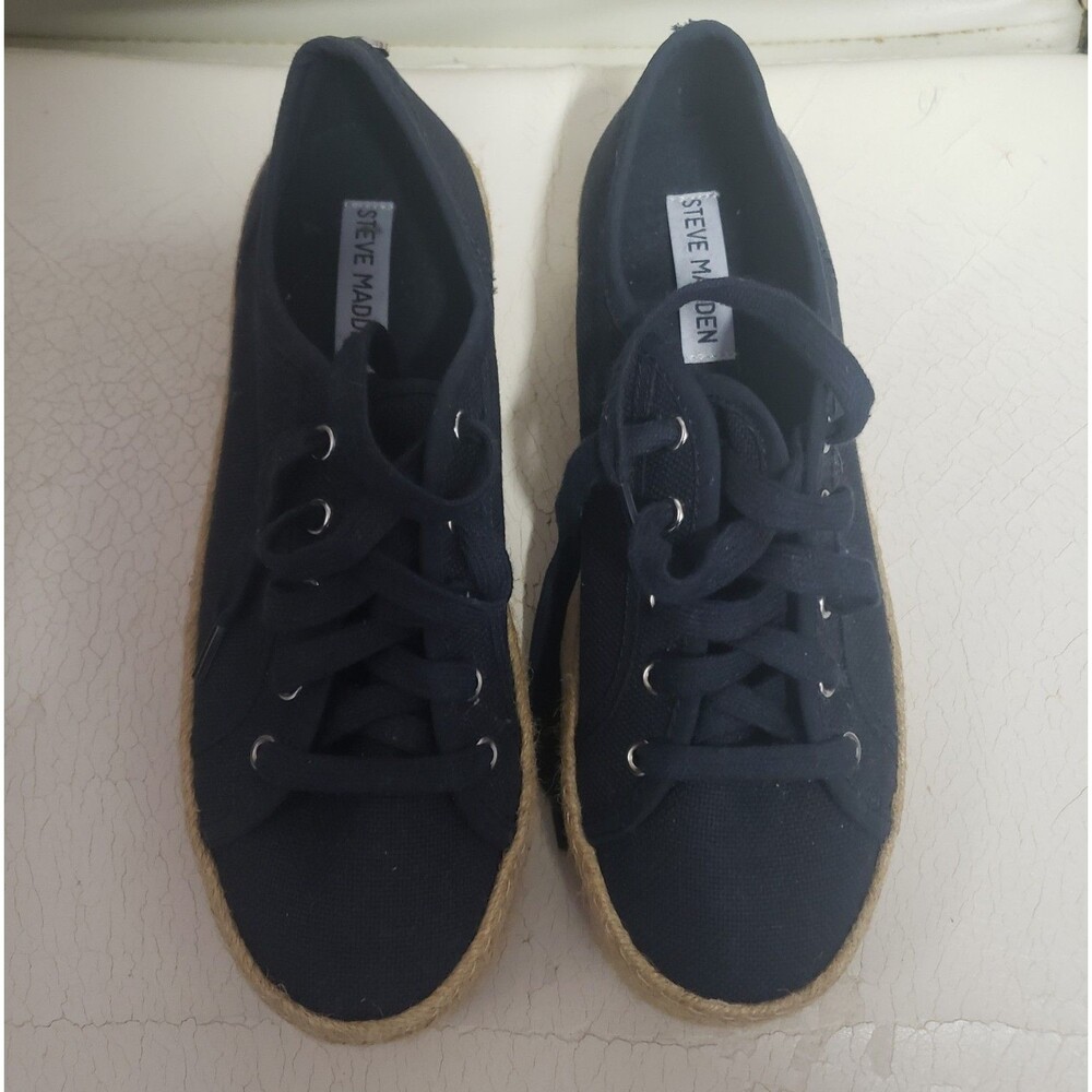 NEW NO BOX Steve Madden NAVY Hampton espadrille fashion sneakers Sz 8B VVV